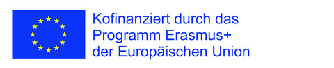 Logo der Europäischen Union mit der Aufschrift "Kofinanziert durch das Programm Erasmus+ der Europäischen Union."