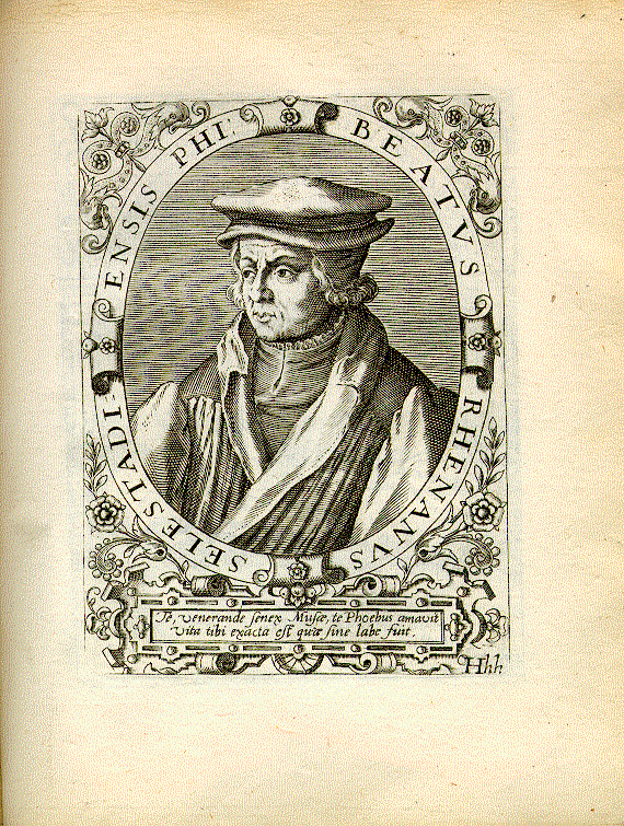 Rhenanus, Beatus (1487-1547); Humanist, Historiker = Hhh1