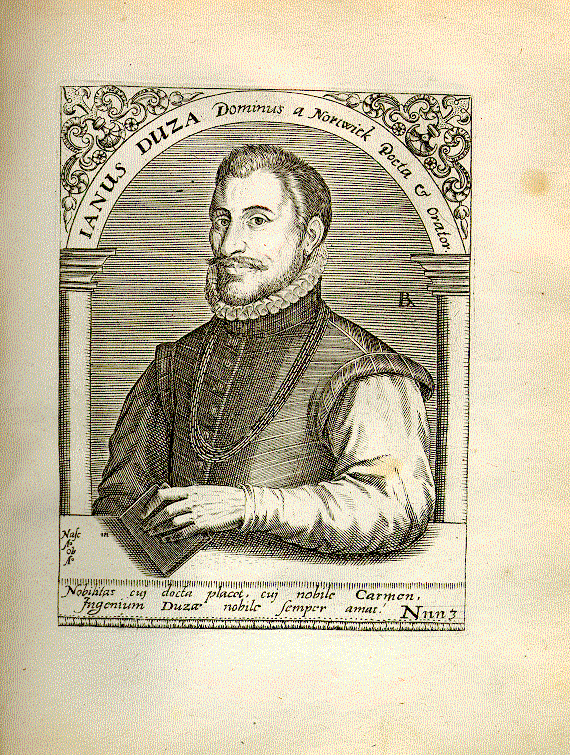 Does, Johan van der (der Ältere; Janus Dousa; 1545-1604); niederländ. Staatsmann, Humanist = Nnn3
