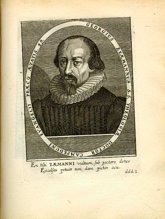 Zeaemann, Georg (1580-1638); Theologe, Liederdichter, Prof. am Gymnasium zu Lauingen = ddd2