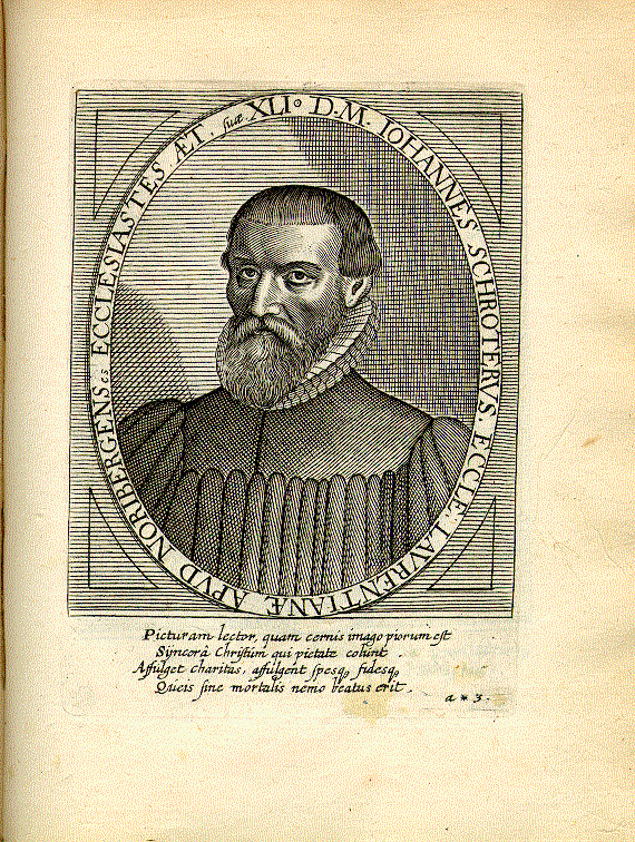Schröder, Johann (1572-1621); Theologe, Pastor = a*3