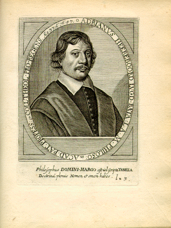 Heereboort, Adrianus (1614-1661); Prof. der Rhetorik und Philosophie = l*3