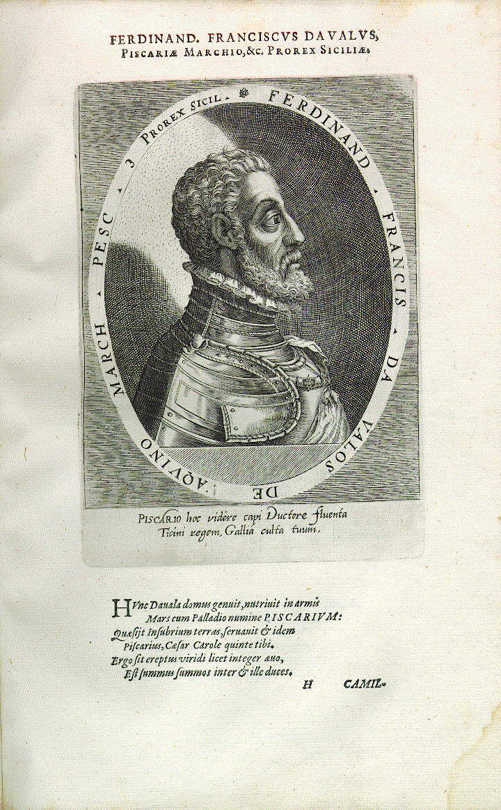 Ferdinando Francesco d'Avalos, Markgraf von Pescara (1489-1525), Feldherr, Vizekönig von Sizilien