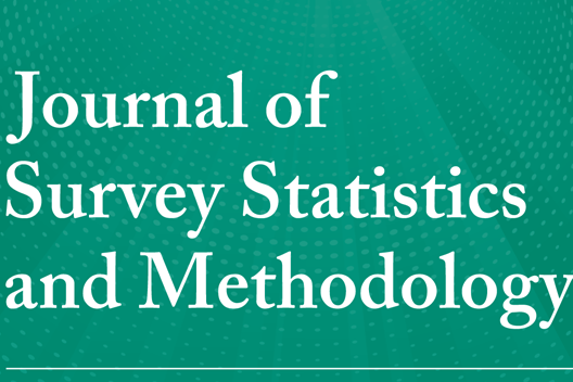 Journal of Survey Statistics and Methodology. Weiße Schrift auf grünem Hintergrund