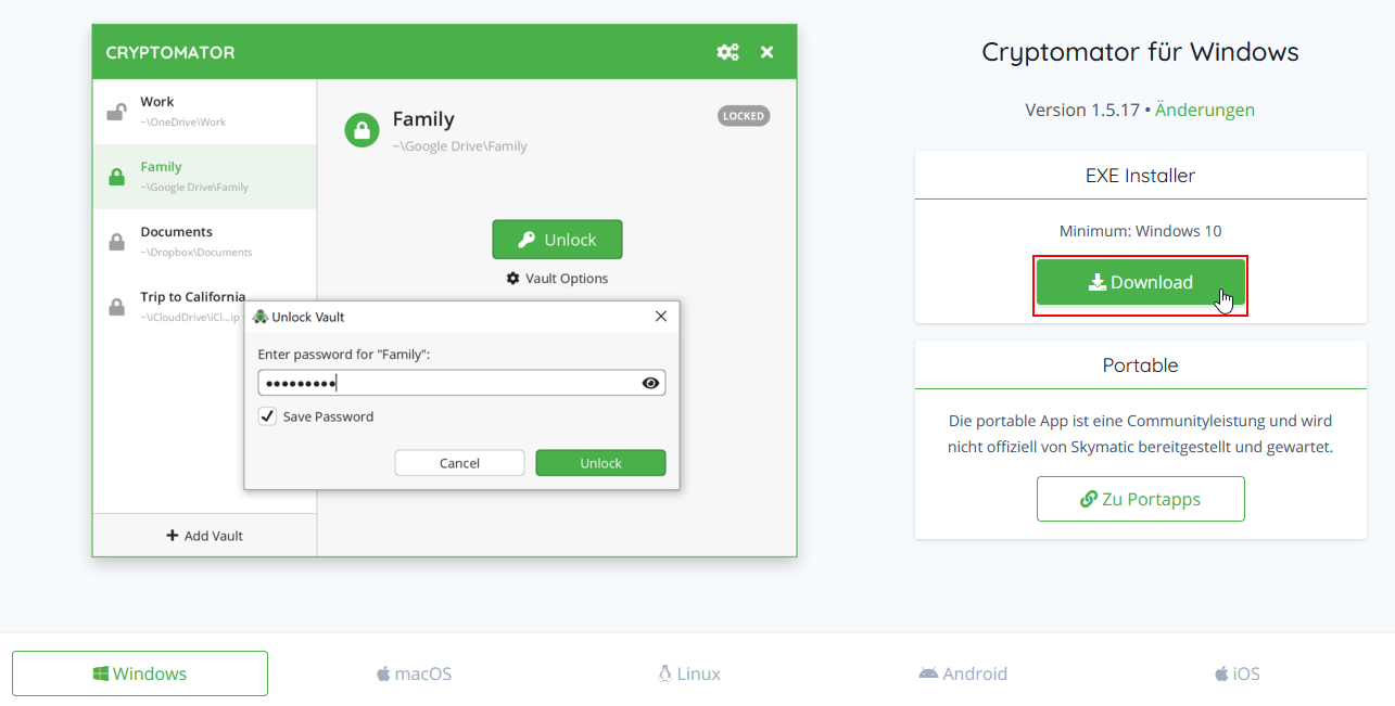 Screenshot Download Cryptomator