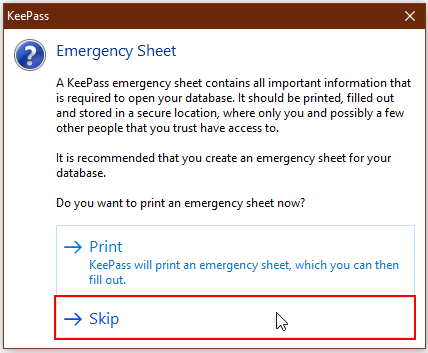 Screenshot Print emergency sheet