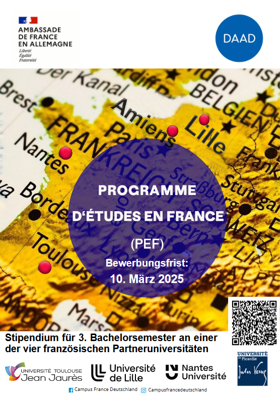 Flyer des Stipendienprogramms PEF.