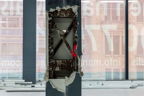 Innenaufnahme der Baustelle des T1 Fitnessstudios