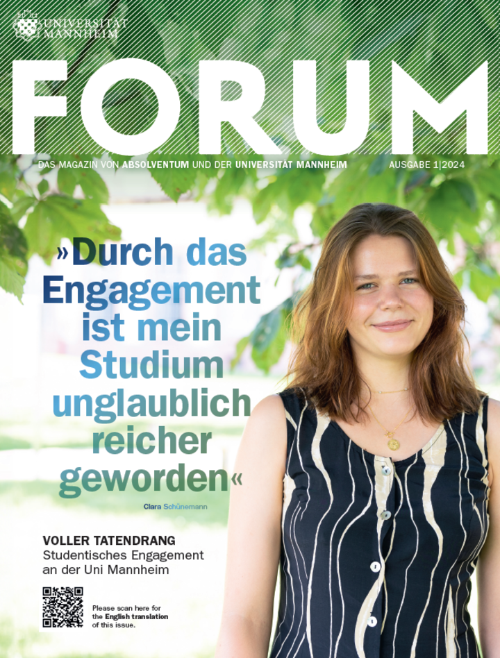 Titelbild des aktuellen FORUM. Link führt zur PDF-Version des Magazins.
