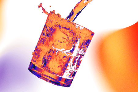 In ein Glas wird eine Flüssigkeit geschüttet.