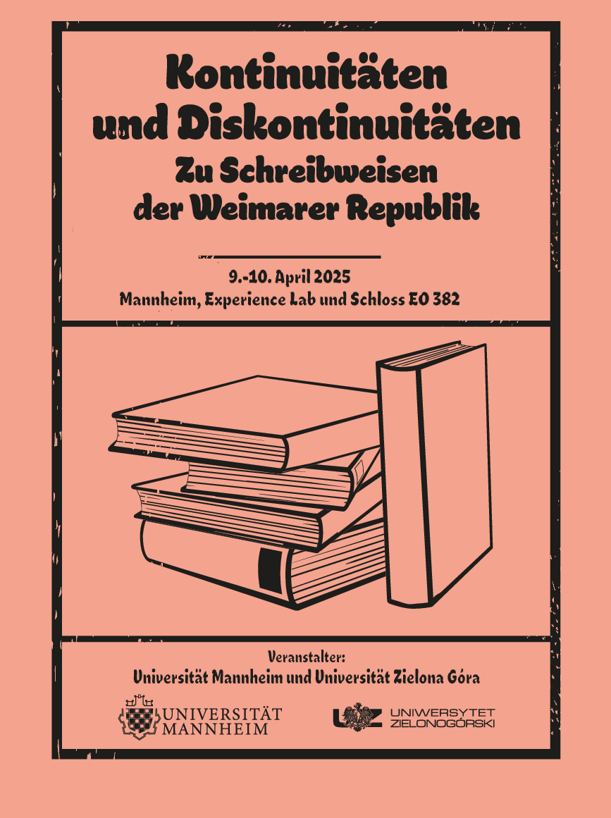 Programm der Konferenz Schreibweisen der Weimarer Republik