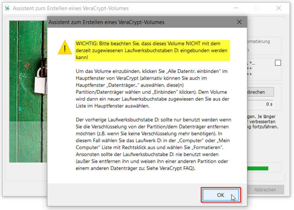 Screenshot Info-Fenster