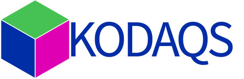 KODAQS Logo, ein dreidimensionaler,bunter Würfel