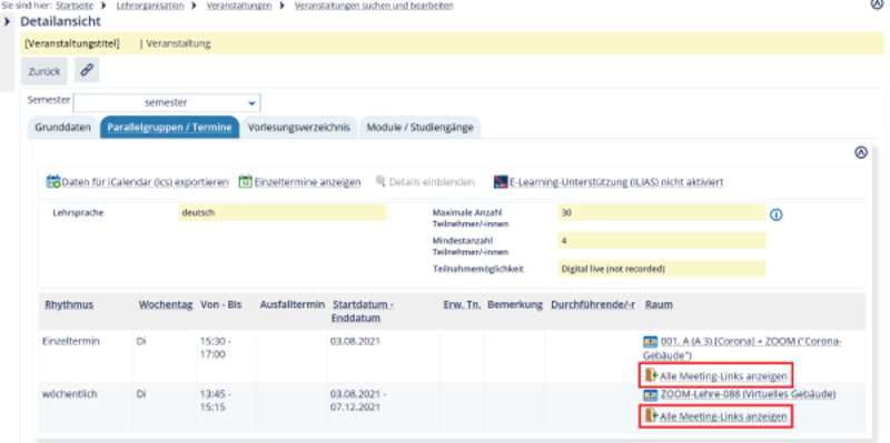 Screenshot zur Veranschaulichung