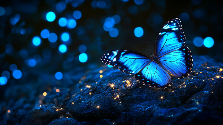 blauer Schmetterling