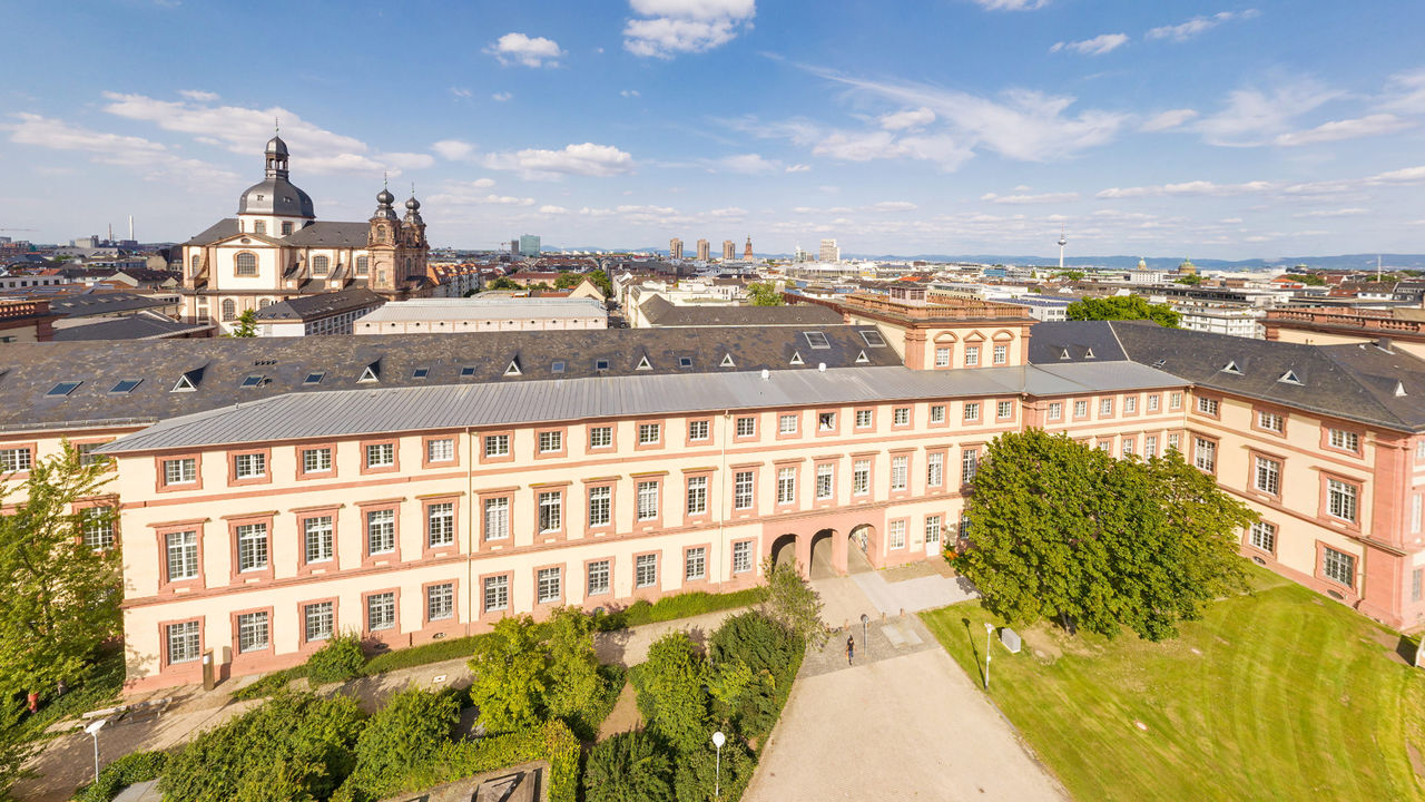 Blick auf die Mensawiese und das Mannheimer Schloss
