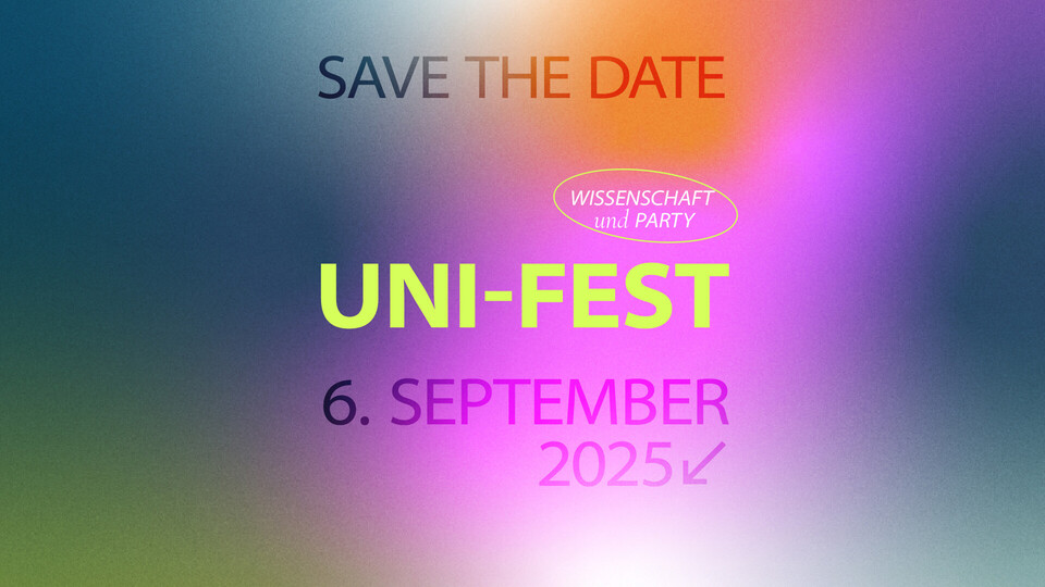 Im Header steht: Save the Date für das Uni-Fest am 6. September 2025.