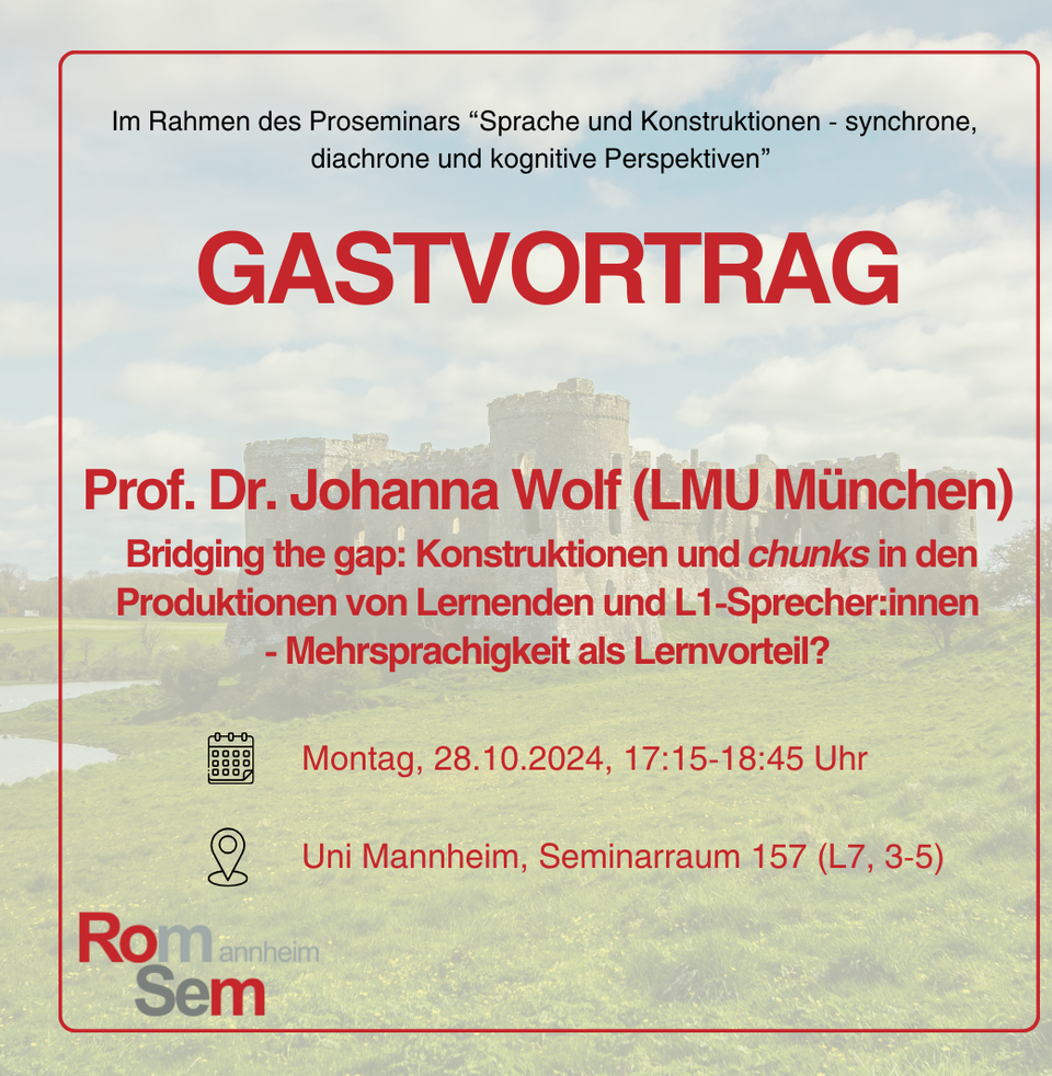 Plakat zum Gastvortrag