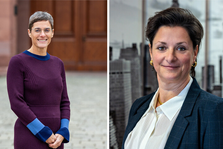 Eine Collage aus zwei Porträtfotos. Links ist Prof. Dr. Tina In-Albon, rechts Prof. Dr. Stefanie Schäfer zu sehen.
