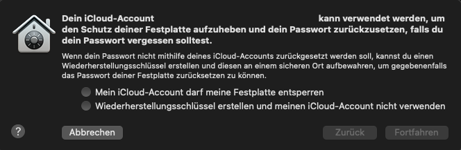 Verwendung des iCloud-Accounts