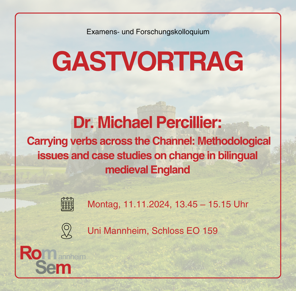 Plakat zum Gastvortrag