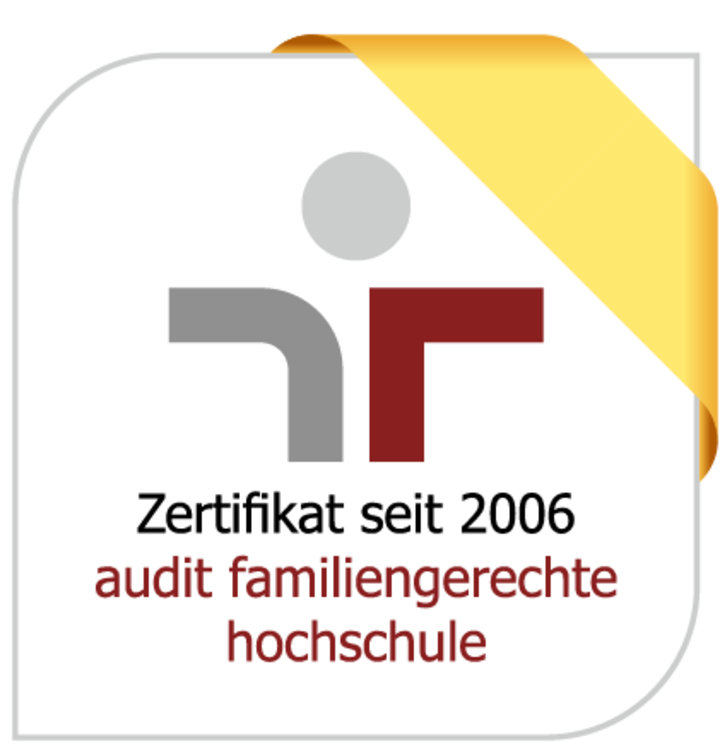Logo des Zertifikats seit 2006. Audit familiengerechte Hochschule.