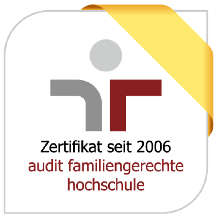Logo des Zertifikats seit 2006. Audit familiengerechte Hochschule.
