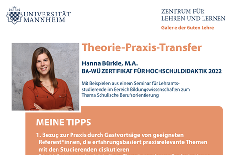 Theorie-Praxis-Transfer von Hanna Bürkle.