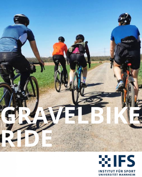 Three cyclists driving through a path. As a reminder for the gravelbike ride.