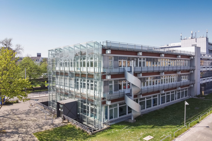 The university building in A5, shot from above