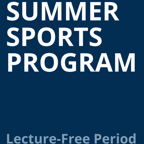 Text Summer Sports Program und Logo