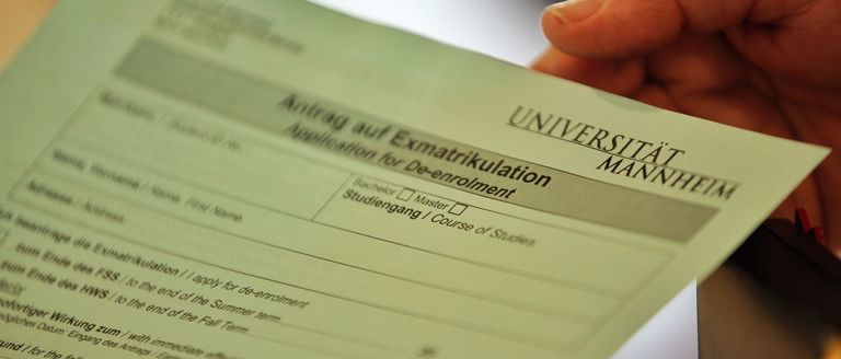 Disenrollment Universitat Mannheim