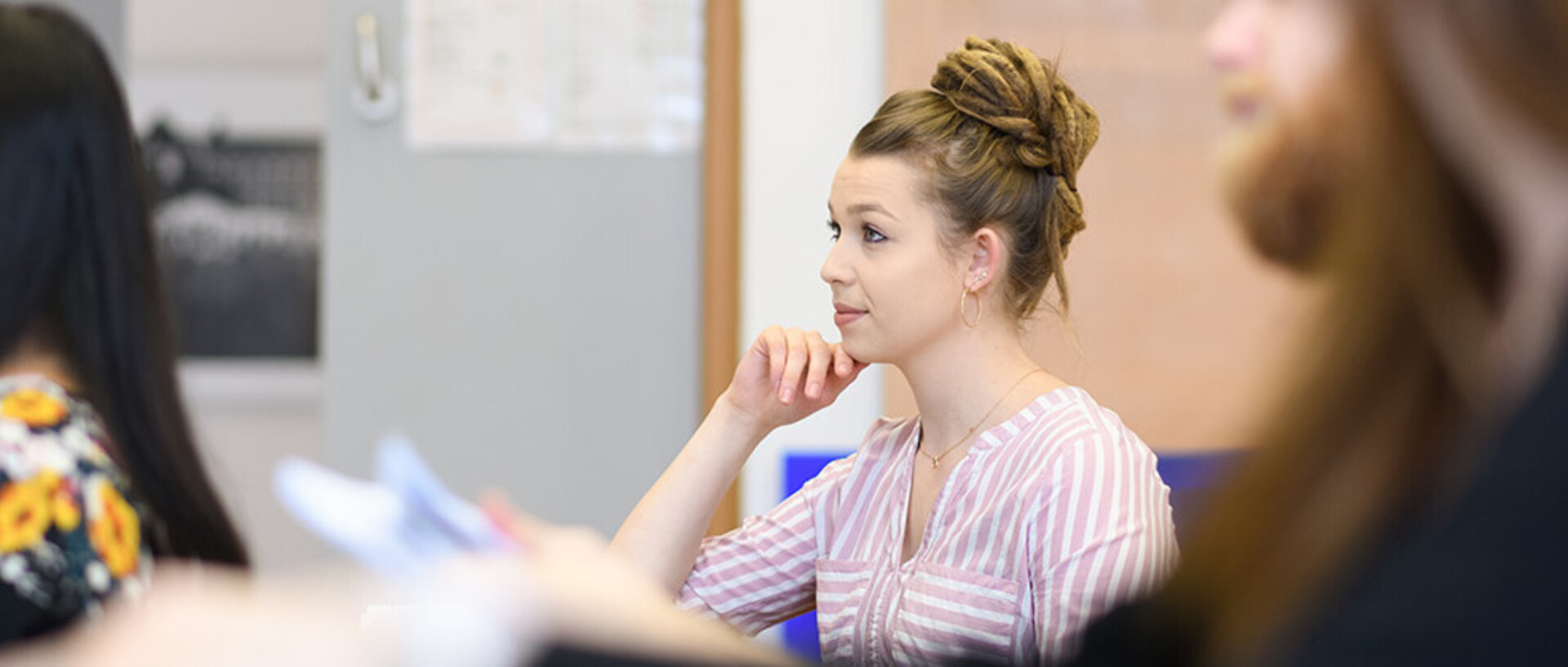 Studentin in Vorlesung
