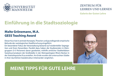 Poster des Projektes Einführung in die Stadtsoziologie von Malte Grönemann.