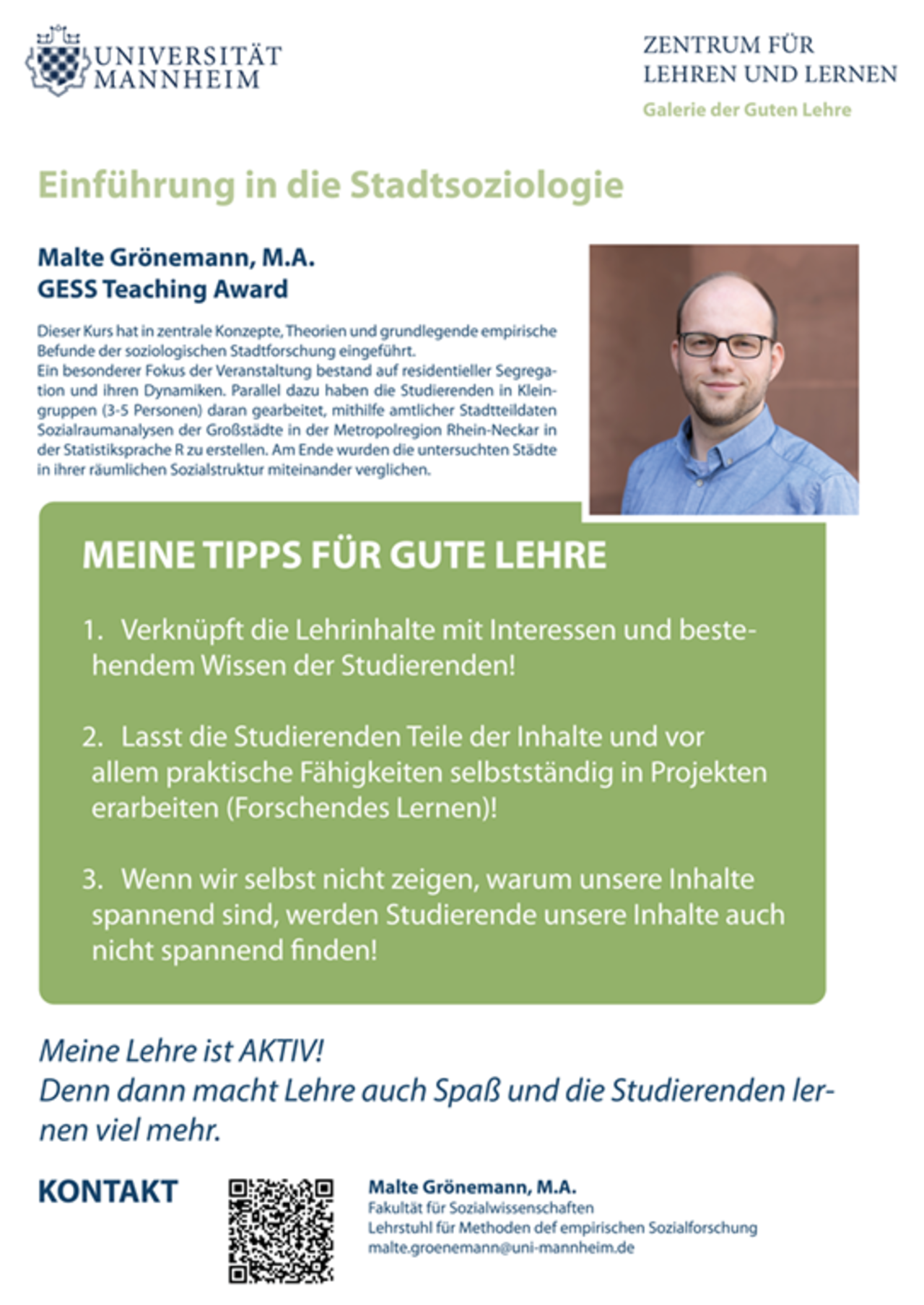 Poster des Projektes Einführung in die Stadtsoziologie von Malte Grönemann.