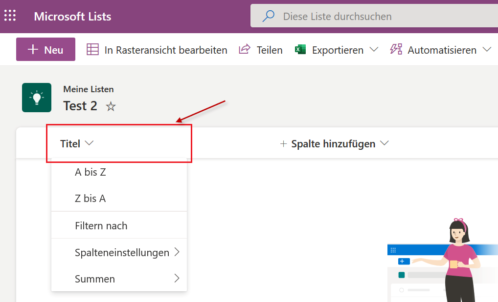 Screenshot zur Veranschaulichung des Geschriebenen