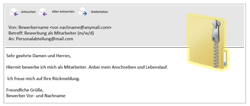 Screenshot einer Phishingmail