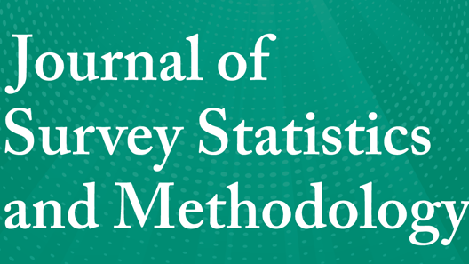 Journal of Survey Statistics and Methodology. Weiße Schrift auf grünem Hintergrund