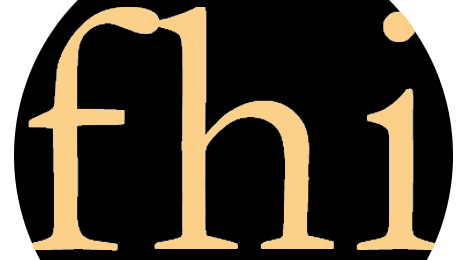 Logo des Fördervereins, die Abkürzung "fhi" auf schwarzem Untergrund. 