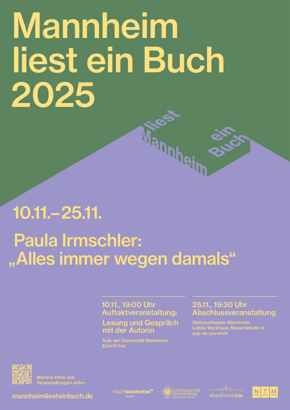 Poster zu Mannheim liest ein Buch 2025
