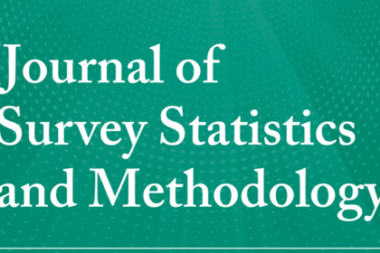 Journal of Survey Statistics and Methodology. Weiße Schrift auf grünem Hintergrund