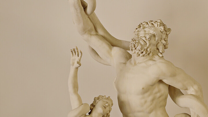 Bild von der Statue "Die Laokoon-Gruppe" aus dem Mannheimer Antikensaal. 