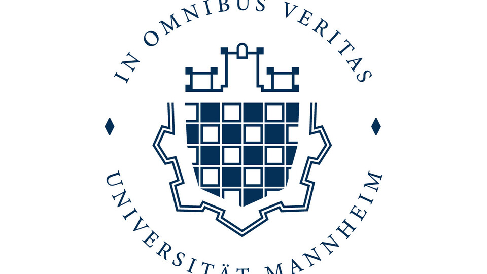 00_UM_Dachmarke_DE Das Siegel der Universität Mannheim mit dem Motto "In In omnibus veritas suprema lex esto".