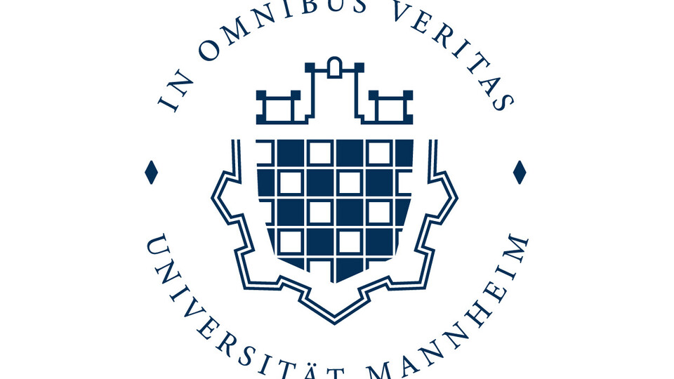 00_UM_Dachmarke_DE Das Siegel der Universität Mannheim mit dem Motto "In In omnibus veritas suprema lex esto".