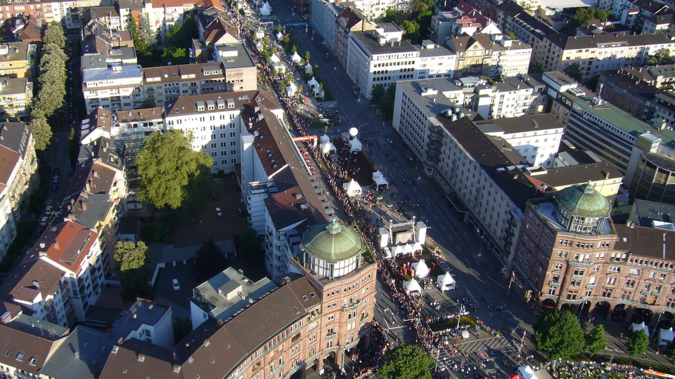 Vogelperspektive auf die Stadt