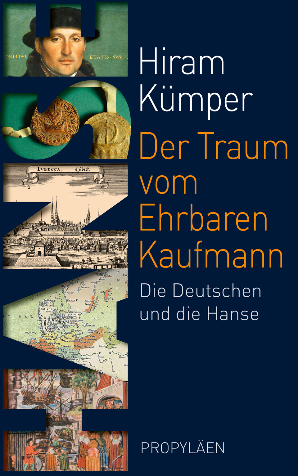Buchcover mit verschiedenen historischen Ansichten zur Hanse
