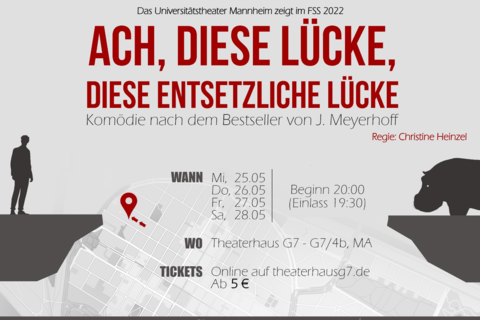 Ein Plakat zur Aufführung eines Theaterstücks.