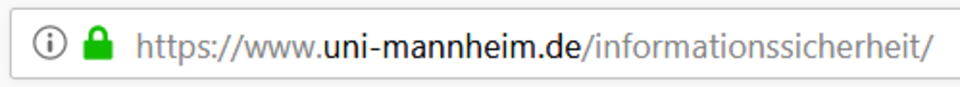 Screenshot Verschlüsselte Kommunikation im Firefox