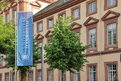 Fahne und Baum vor dem Schloss