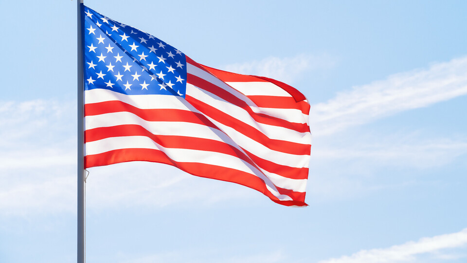 Amerikanische Flagge. 